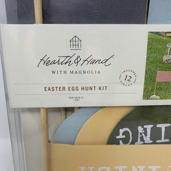 Hearth & Hand By Magnolia Easter Egg Hunt Kit Flag Markers Family Home Decor - Picture 6 of 7